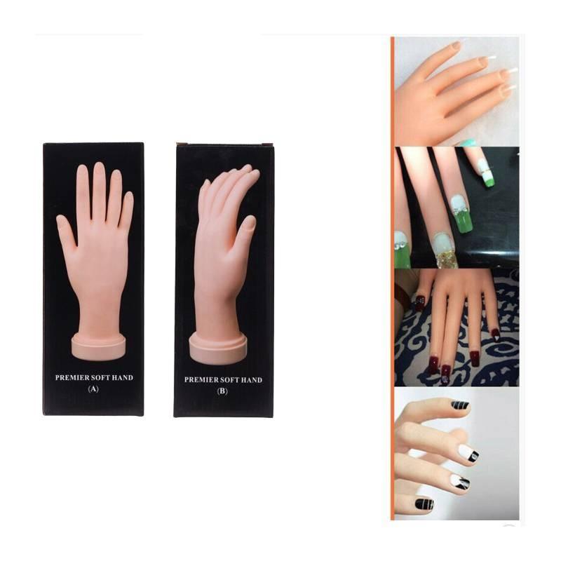 Art Practice Nail Trainer Training Faux Hand Model Gel False Tips Tools Manicure