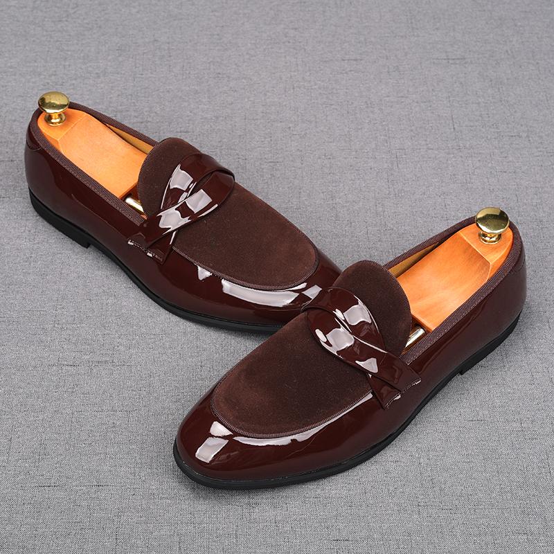 Fashion Fashion New Suede Leather Slip On Shoes For Men Male Wedding Dress Prom Homecoming Shoes Zapatos Hombre