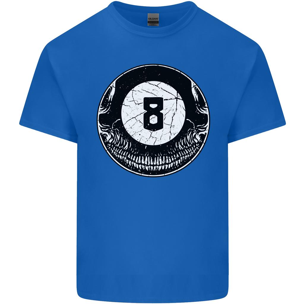 8Ball Skull Pool Player 9Ball Unisexs Light Cotton TShirt