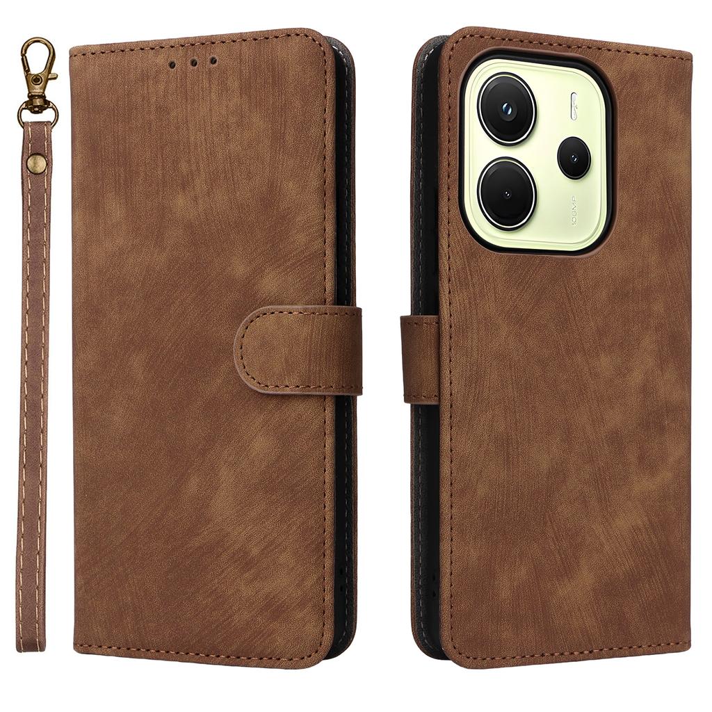 Pro Xiaomi Redmi Note 14 4G (163,25x76,55x8,16mm) Pouzdro Peněženka Blokování RFID PU Kůže Kryt Stojánek pro sledování