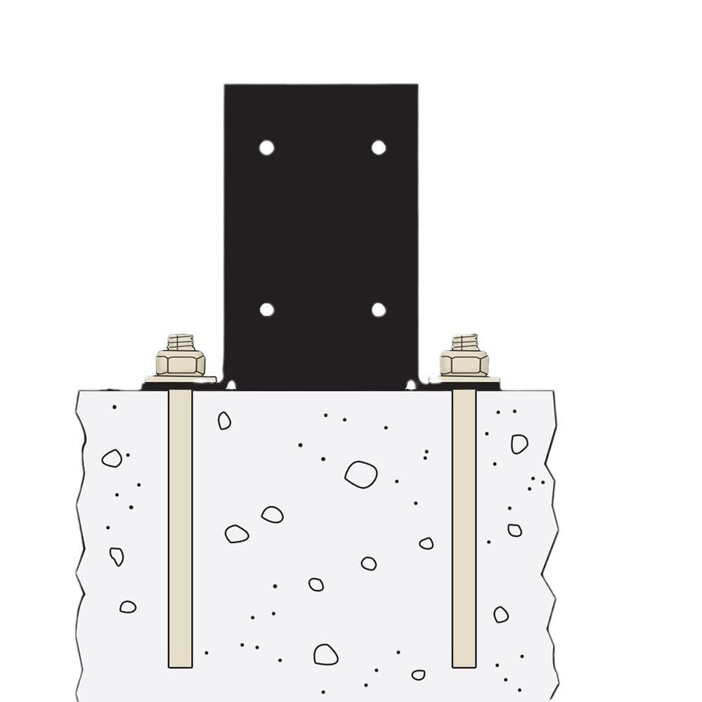 Heavy Duty Steel Fence and Deck Post Bracket Base