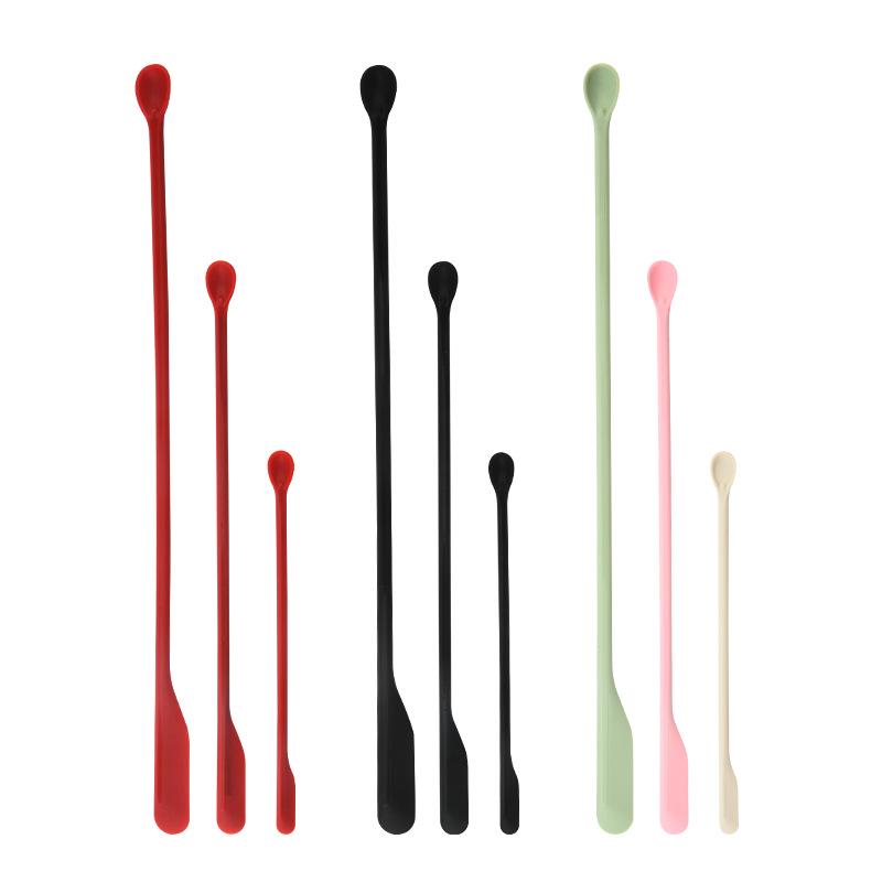 Double-Headed Silicone Scraper Set: Mini Cosmetic, Baking, Jam, and Foundation Spoon (3-piece)