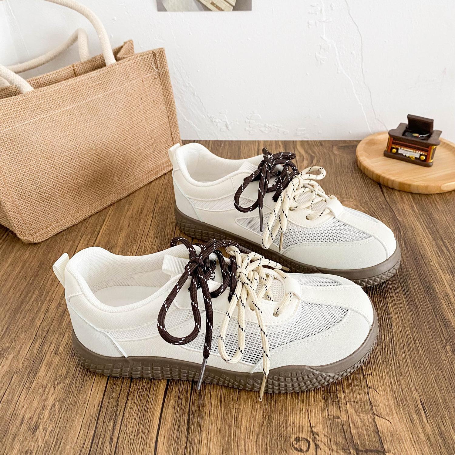 

Summer women s shoes bread shoes women s breathable mesh mesh shoes platform white shoes versatile with skirt shoes sports board shoes 40