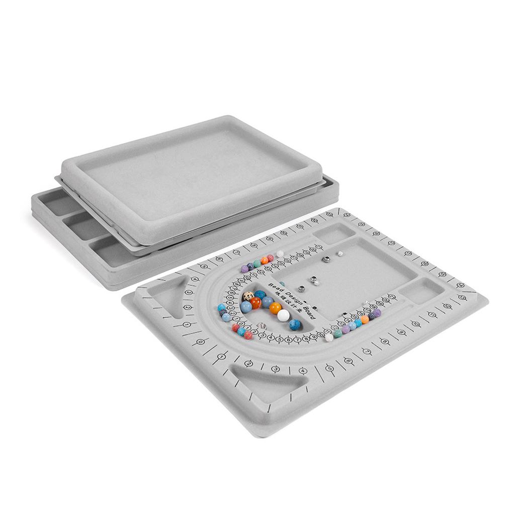 Portable Bead Stringing Platform For Jewelry Makers Adjustable Spacer Tray With Nonslip Design Beading Platform