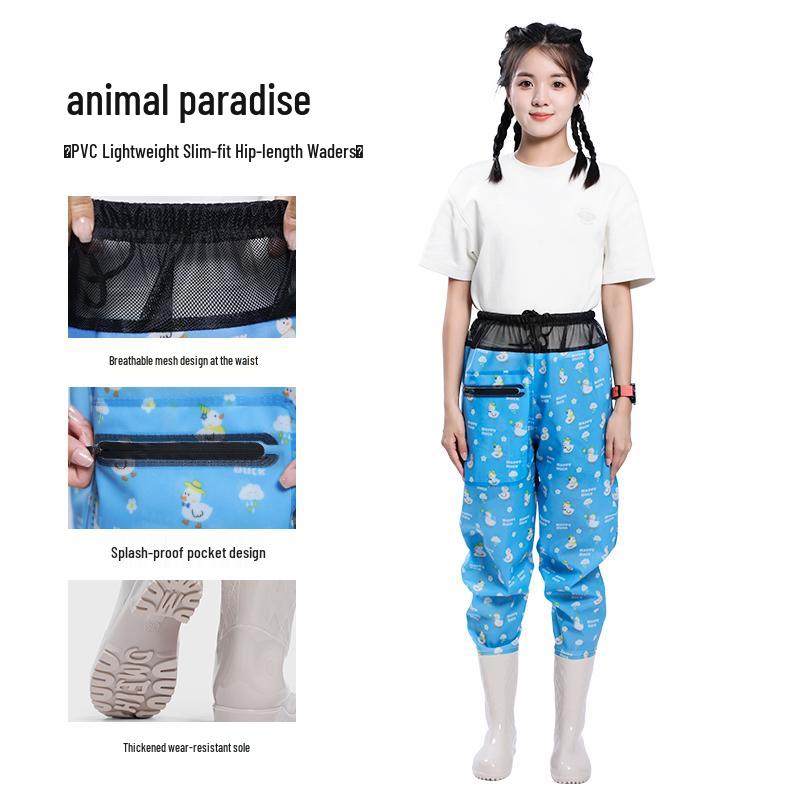 Women's Waterproof Wading Pants and Shoes - One-Piece Gold Suit, Small