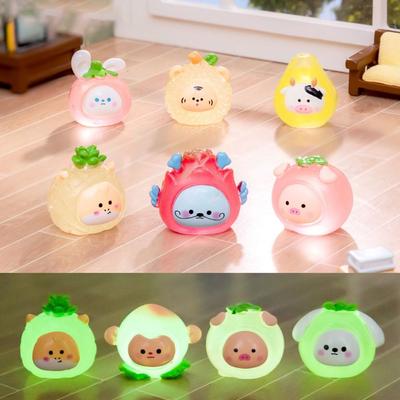 Micro Landscape Fluorescent Night Light Cute Fruit DIY Decoration Accessories Car Desktop Small Ornaments