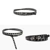 Y2k Fashion Punk Belt For Women With Double Ring Rivets For Daily Wear And Street Outfits