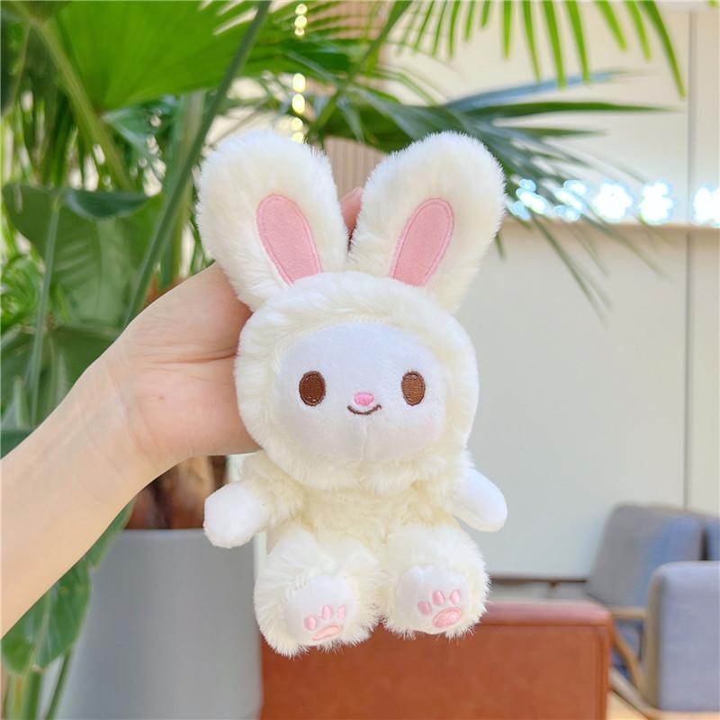 Animal Rabbit Key Ring Cute Plush Toy Stuffed Doll Bunny Keychain Bag Pendant Women Girl Birthyday Gift