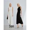 LANCY Tri-Acetate Sleeveless A-Line Maxi Dress