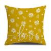 New Fresh Little Daisy Pillow Case Line Print Sunflower Home Living Room Sofa Pillow Case Cushion