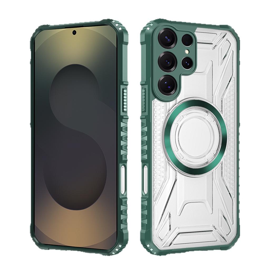 New Samsung S25 Ultra War Shadow CD patterned Magnetic Phone Case Suitable for S24 Four Corner Anti Fall A16 Full Package