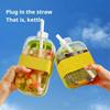 Non-Toxic 2-In-1 Water Bottle With Built-In Ice Tray & Straw Leak-Proof Portable Sports Bottle Portable Ice Maker Bottle