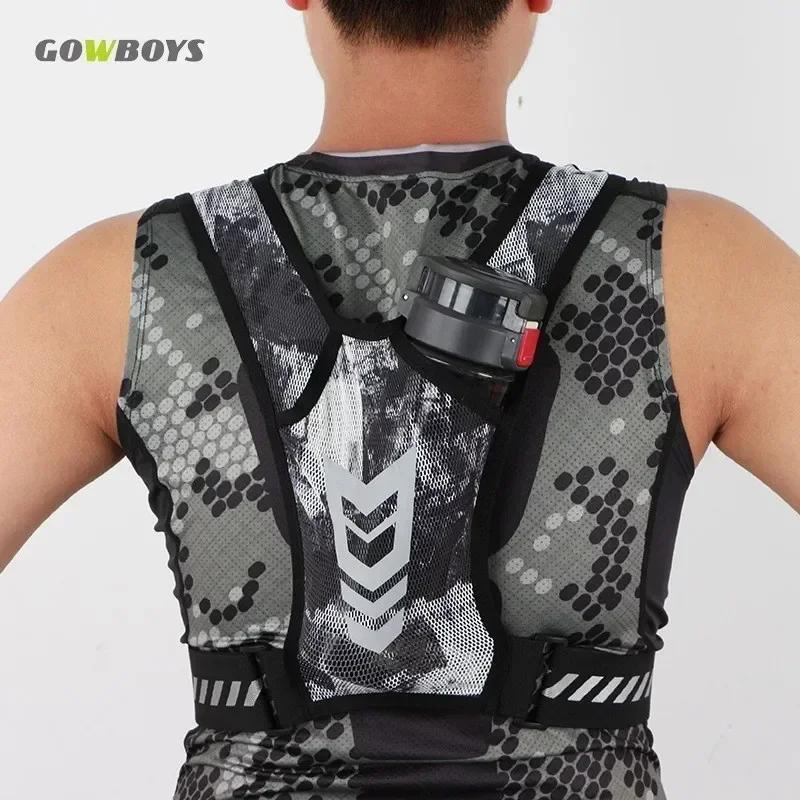 Zaino da corsa riflettente Gilet da corsa sportivo leggero universale Borsa per carte per telefono cellulare per jogging Fitness Gilet uomo donna
