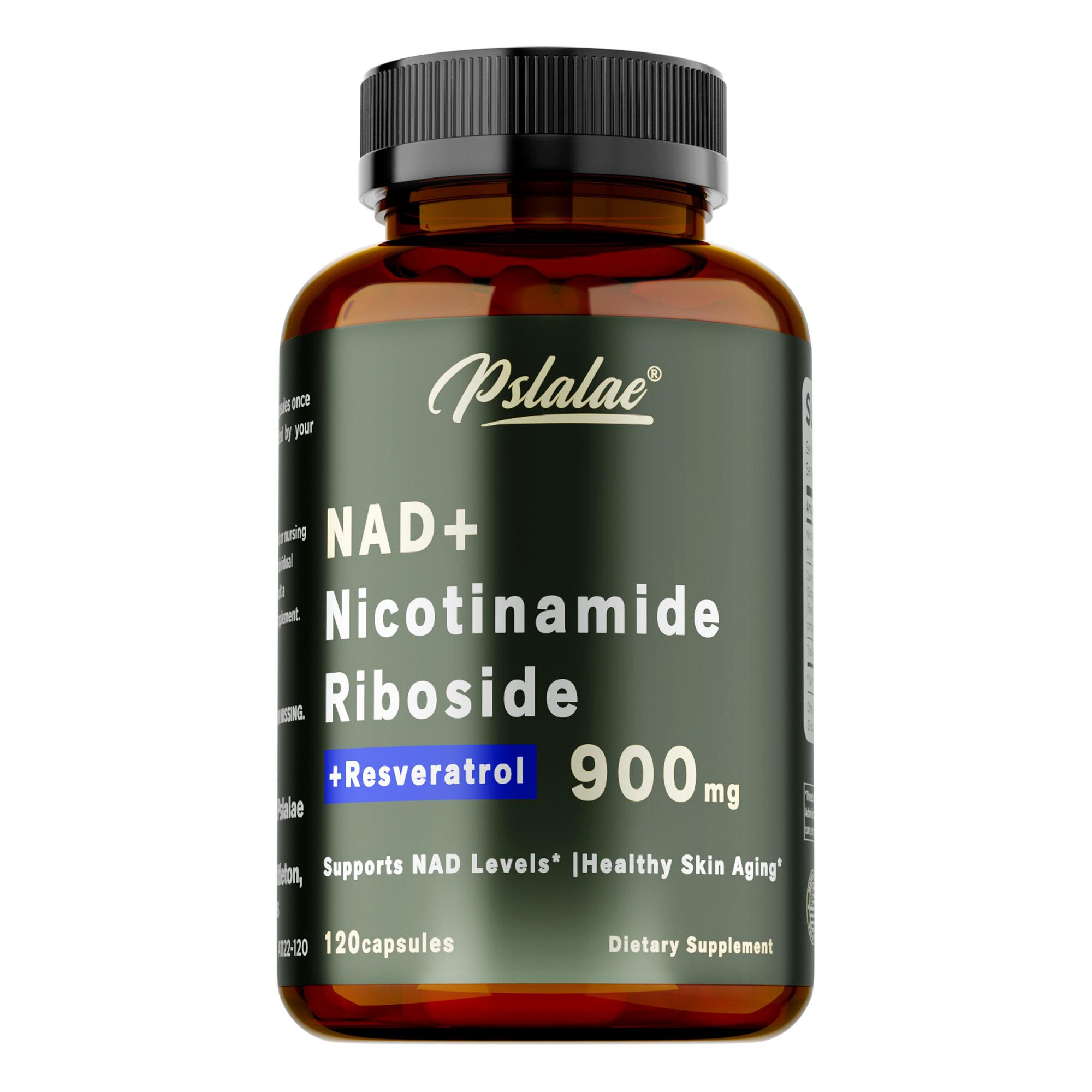 Pslalae NAD+ Dietary Supplement, Contains Nicotinamide Nucleoside, Resveratrol, Quercetin, Daily Nutritional Supplement 120*1