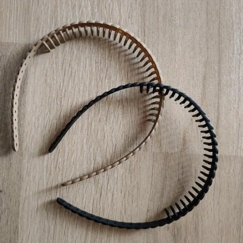 1pc Toothed Anti Slip Headband, Women's Headband, Hair Clip, Hair Tie, Hair Accessory, Travel And Face Washing Special