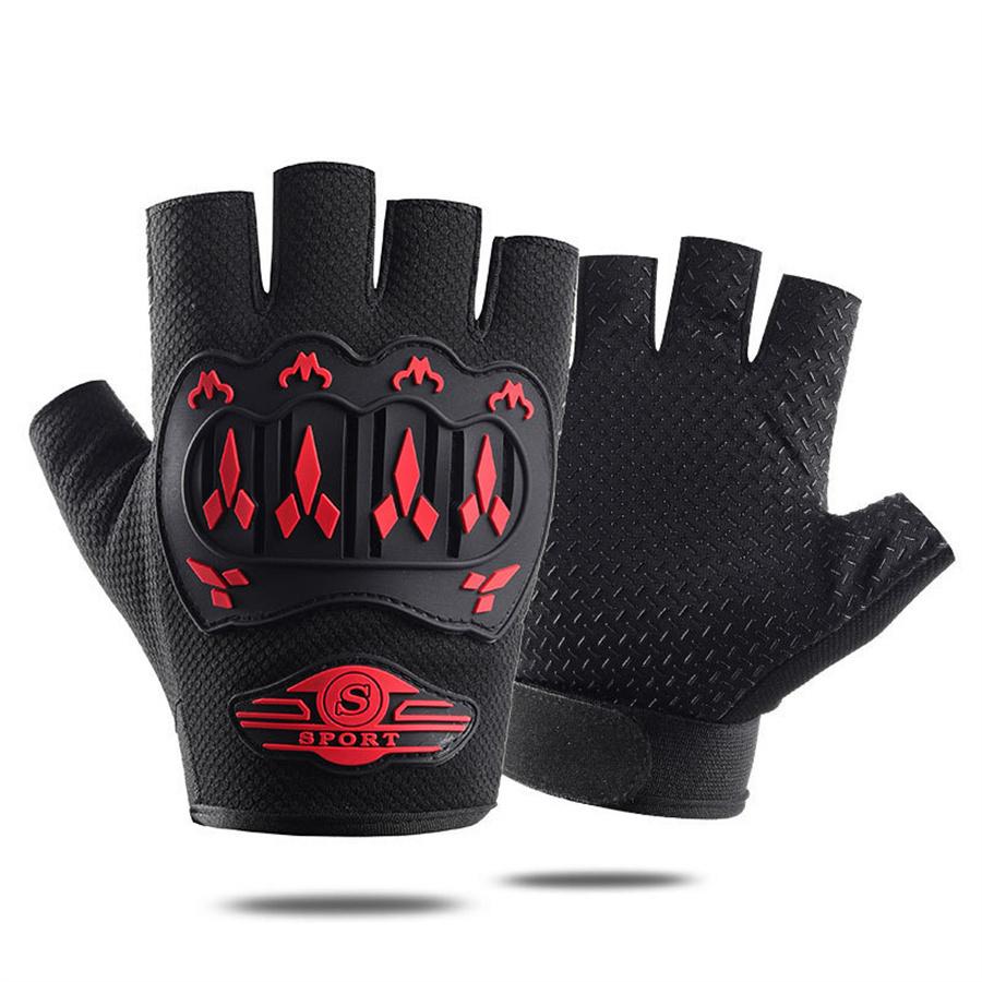 

Impact-Resistant Half Finger Tactical Gloves, Anti-Slip Breathable Gloves for Outdoor Sports L червоний