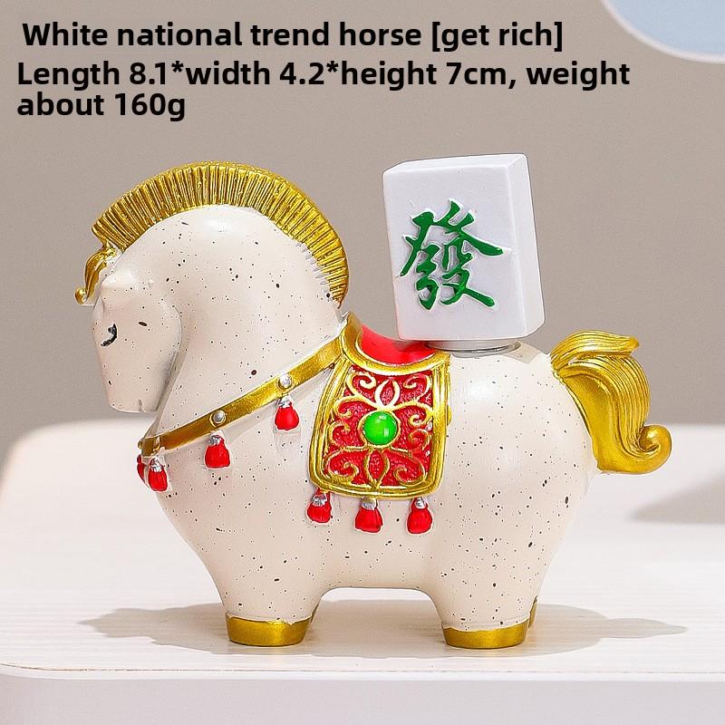 Achieve Success with Ease! Colorful Creative Miniature Horse Figurine for Office Desk, Creative Hand Figure, for Travel.