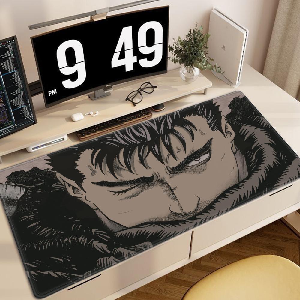 Black White Anime Mouse Pad Guts Sword In Berserk Gamer Mouse Mat Computer Gaming Accessories Keyboard Laptop Mouse Desk Pad