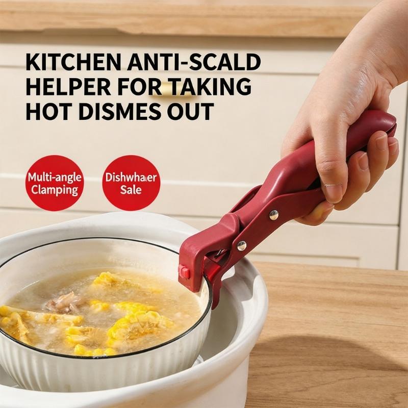 Nonslip Kitchen Gripper Bowl Clip Heat Resistant Kitchen Hot Food Clip Cooking Accessories Easy To Clean