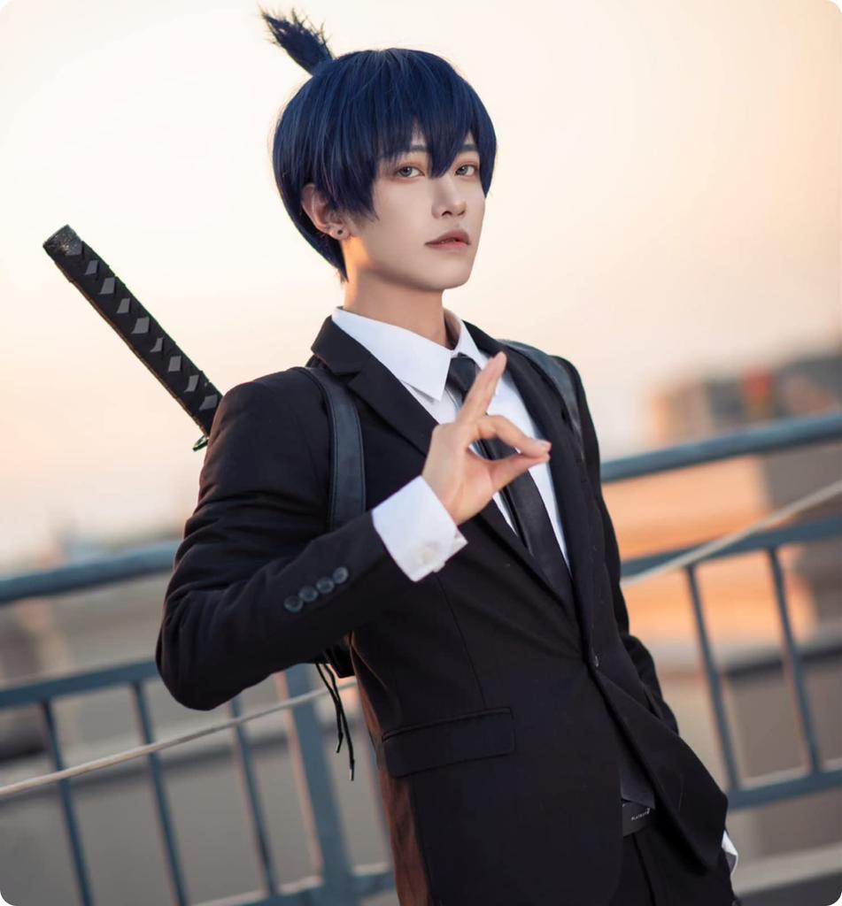 Aki Hayakawa Cosplay Costume with Wig Aki Hayakawa Cosplay Gun