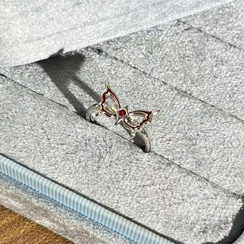 

2026 Trend Mix and Match Sweet and Cool Flowers Small Fish Geometric Opening Ring Women s Niche Light Luxury Design Sense Fashion Ring Resizable