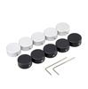 Guitar Effects Pedal Footswitch Hats 10 Secures with Three Screws (Silver & Black) - Pieces/Set,