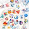 20 Pcs PET Scrapbook Stickers Fruit Heart Decorative Stickers for Scrapbooking Crafts Junk Journal Diary Stickers
