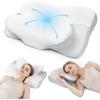 Cervical Neck Pillow for Sleeping - Cooling Ergonomic Memory Foam Pillow for Neck Pain Relief, Soft and Stretchy, Relieves Shoulder Pressure, Side