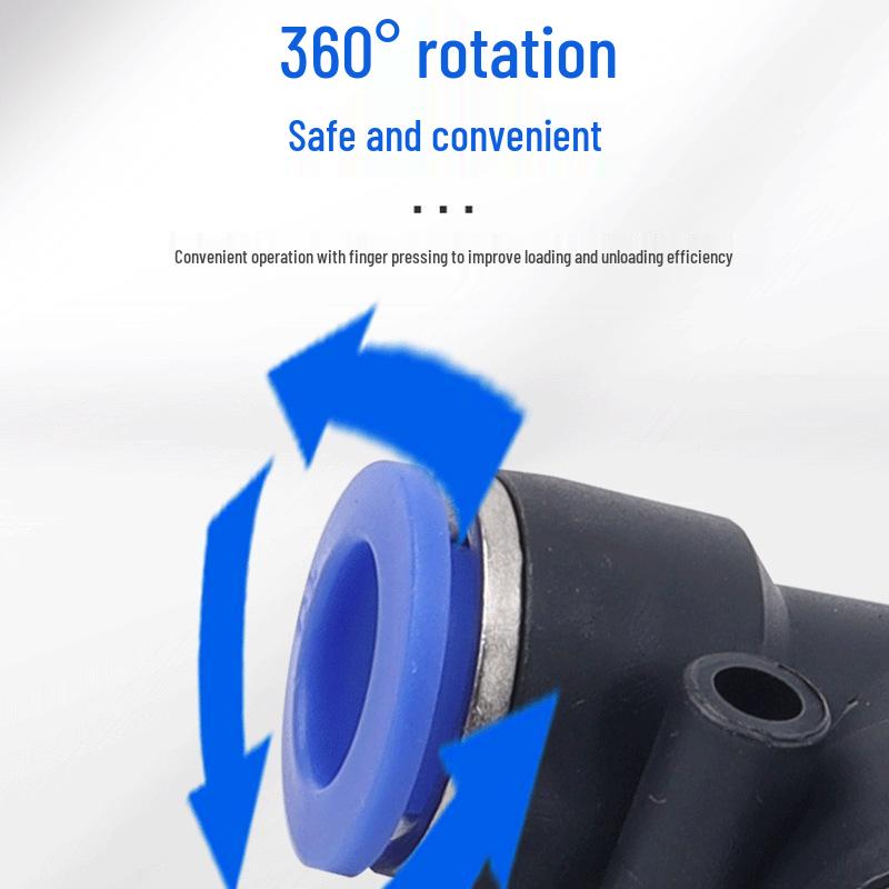 PE T-kus Plastová Pneumatická Vzduchová Hadice Rychlospojka Redukční T-kusový Adaptér