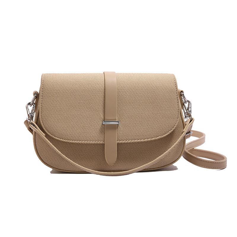 IELGY Korean Version Fashion Saddle Bag Retro Simple Handbag