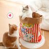 Creativo Carino Cibo Nascosto Animale Domestico Gatto e Cane Sacchetto di Carta Kraft per Popcorn Puzzle Decompressione Suono Masticabile Giocattolo per Cani