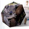 1pc Koala, Sleep Automatic Folding Umbrella - Compact Travel Umbrella with Auto Open/Close 8-Rib Heavy-Duty Shaft for Women/Men -l010