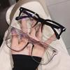 Oversized Myopia Glasses Big Frame Blue Light Blocking Eyewear Square Spectacles for Women Men Luxury Eyeglasses