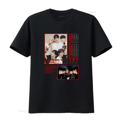 2026 TXT Czwartek Dziecko Album Kpop Koszulka 5 Utworów Wzór Idealna dla Fanów Vintage Prana Moda Oddychająca Unisex Męska Codzienna