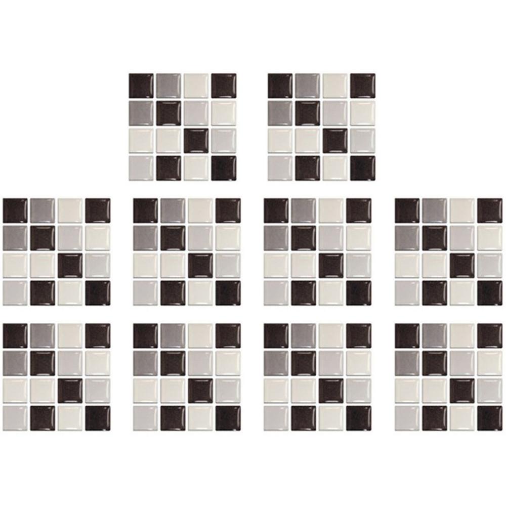 10pcs 3D Colorful Marble Mo-saic Wall Tiles Tiles Sticker Kitchen Backsplash Self Adhesive Waterproof Home Decor