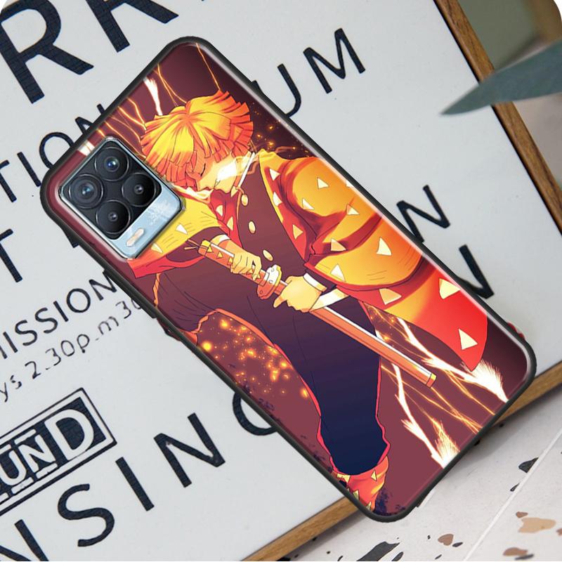 Zenitsu Demon Slayer For Realme GT Neo 2 GT Master C21 C3 8i 7 8 Pro Case Cover For OnePlus 9R 8T Nord2 9 Pro