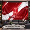 Wall Hanging Tapestry Custom NameHull KR Pattern Personalized Printed Fabric Wall Decor