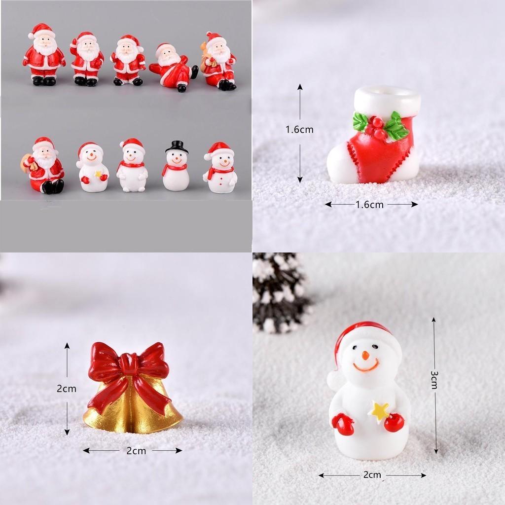 Playful Resin Santa And Snowman Miniature Ornaments For Creative Christmas Displays