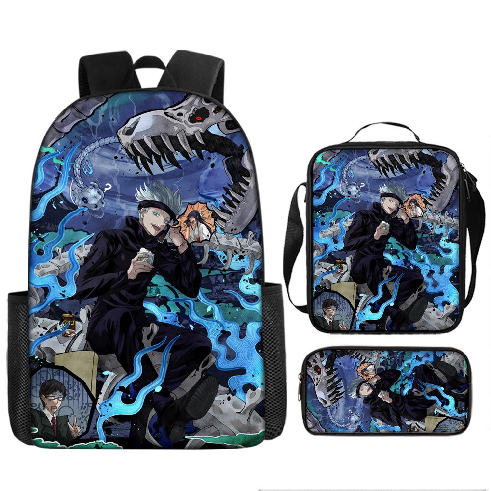 Spell Return Battle School Bag Elementary School Student Animation Backpack Large Capacity Three-piece Set