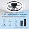 20-Inch Modern Crystal Ceiling Fan with App-Controlled Smart Remote