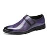 New Purple Formal Shoes for Man Pointed-Toe Men's Dress Shoes Comfortable Slip-On Social Shoes Male Zapatos De Vestir Hombre