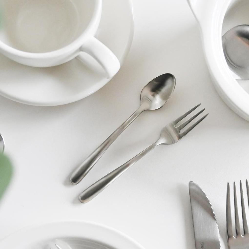Check Rounded Stainless Steel Vintage Cutlery Teaspoon