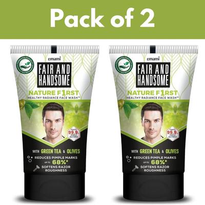 Fair And Handsome Nature First Healthy Radiance Face Wash With Green Tea 100g