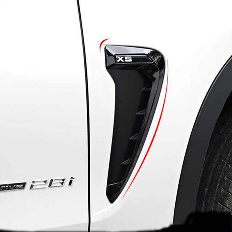 For BMW Xdrive Emblem X5 F15 X5M F85 Shark Gills 3D Stickers Side Fender Vent Decoration Car-Styling Auto Accessories