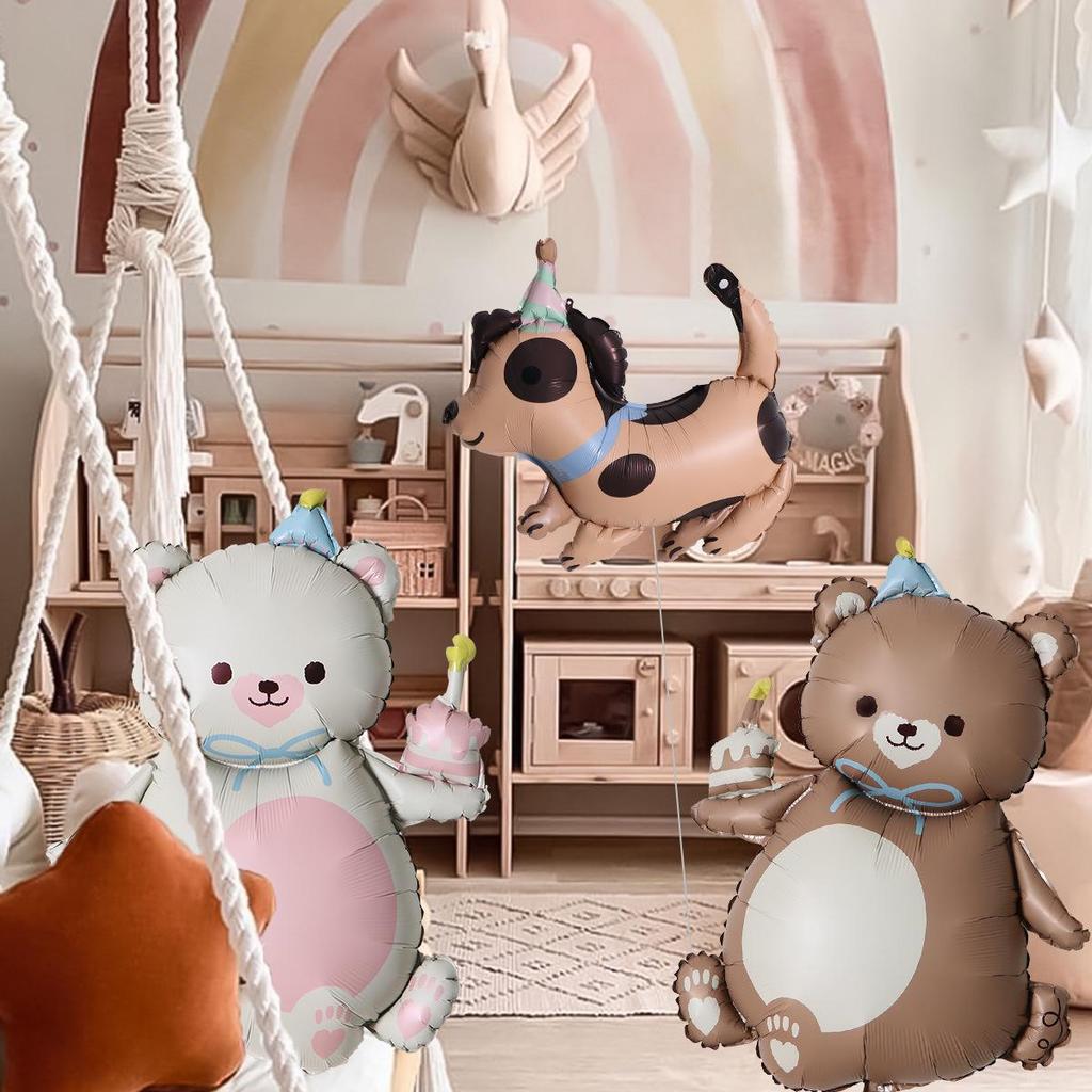 Matte Aluminum Capybara Cartoon Balloons for Kids' Birthday Party Decorations