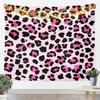 Rosy Leopard Tapestry Black White Zebra Wall Art Animal Print Wall Hanging Blanket For Living Room Bedroom Cheetah Home Decor