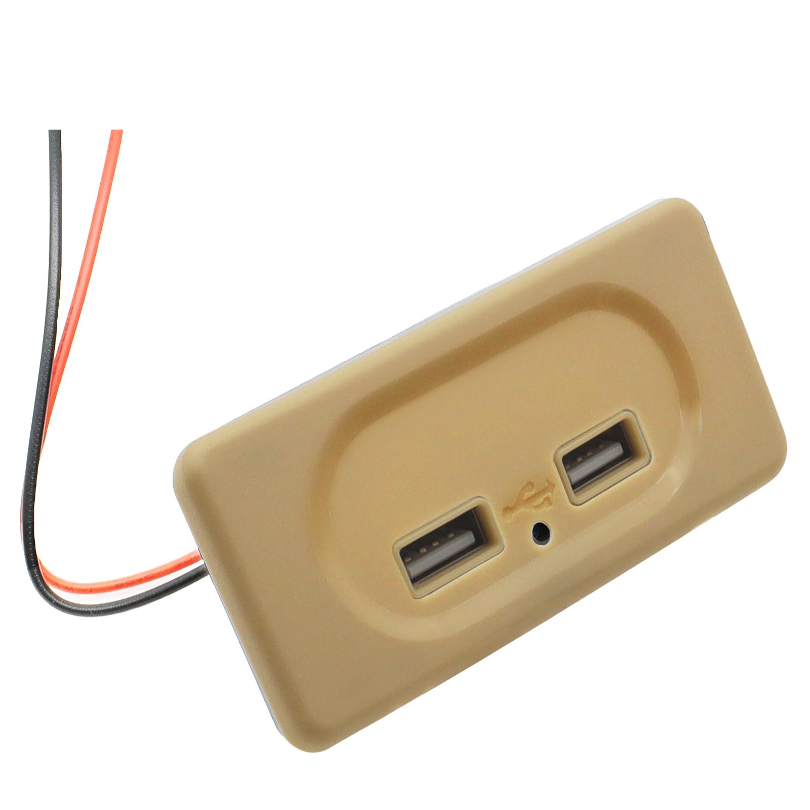 

12 В/24 В двойной USB 3,1 автомобильный кемпер розетка для быстрой зарядки розетка для крепления на панели зарядное устройство для телефона лодка караван автобус морской дом на колесах RV бежевый