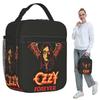 Ozzy Osbourne Merch Album Cover Insulated Lunch Bag for Women Office Cooler Thermal Food Box Tote Portable Lunch Boxes Container