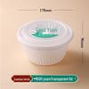 Handun Disposable Round Wheat Straw Food Containers with Clear Lids