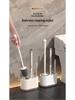 Four-Piece Bathroom Toilet Brush Set with Base - Multi-Functional, No Dead Corners Cleaning.